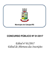 Lançado Edital de Concurso Público da Prefeitura Municipal de Catuípe